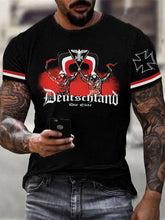 Herren Deutschland Reichs adler Ewige Treue T-Shirt mit kurzen Ärmeln zartstils